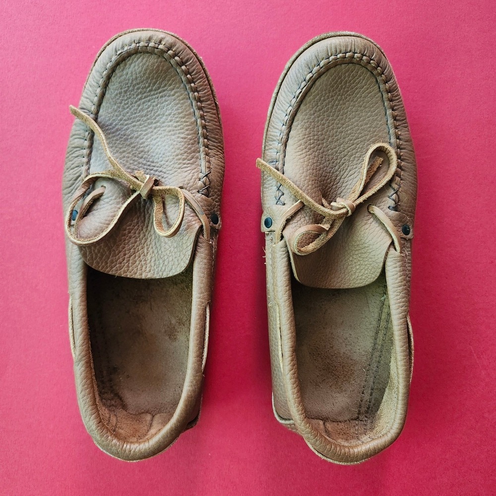 Laurentian Chief Men's Moccasins Size 9 M Ski Sole Amik Brown 9267M Canada